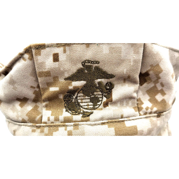 Official Marines Utility Desert Camo Hat Cap Size Medium Pattern USMC MARPAT - Picture 3 of 9